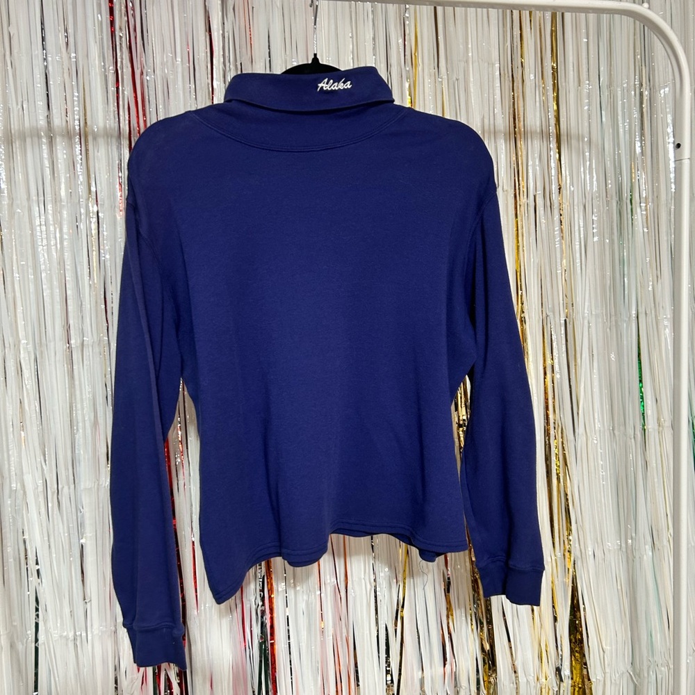 All Points Vintage Alaska Women's Blue Long Sleeve Top
